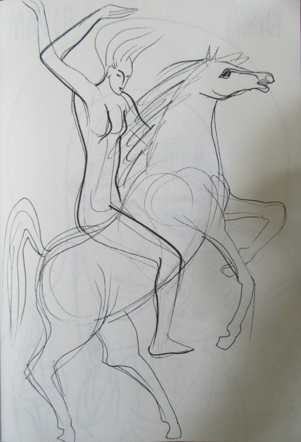 Rider and a horse by Galina Todorova
