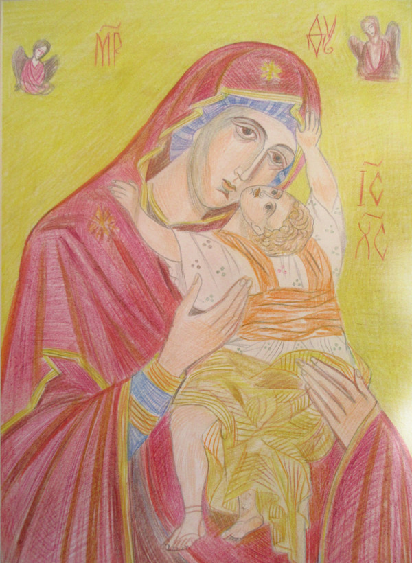 Holy Mother with Jesus child by Galina Todorova