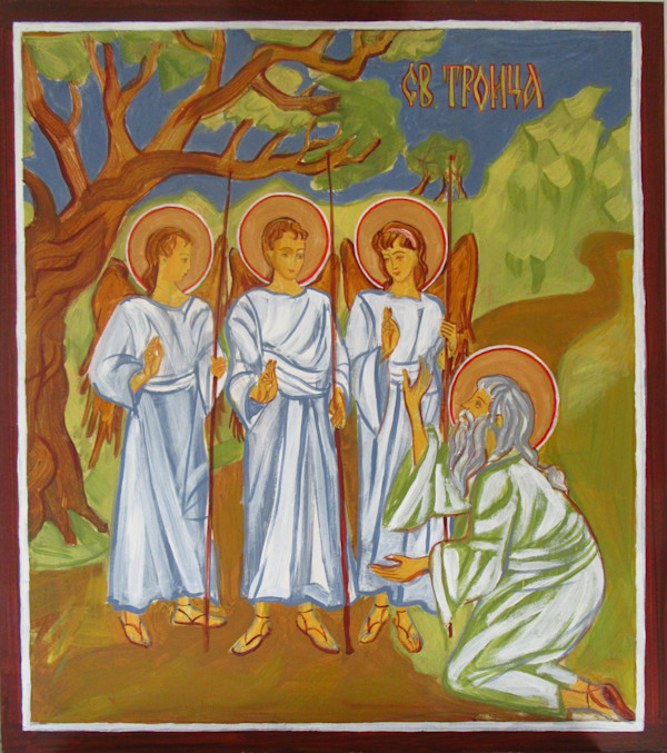 Holy Trinity / Angels at Mamre with Abraham by Galina Todorova