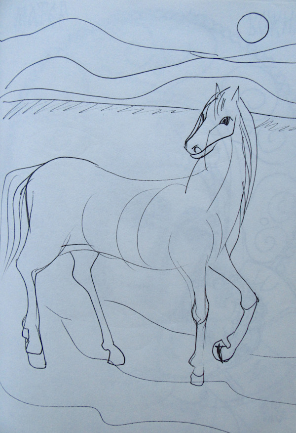 Horse sketch by Galina Todorova