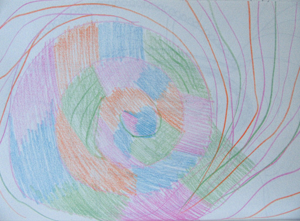 Abstract Composition with colour pencils by Galina Todorova