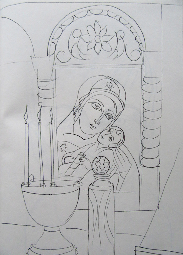 At the temple by Galina Todorova