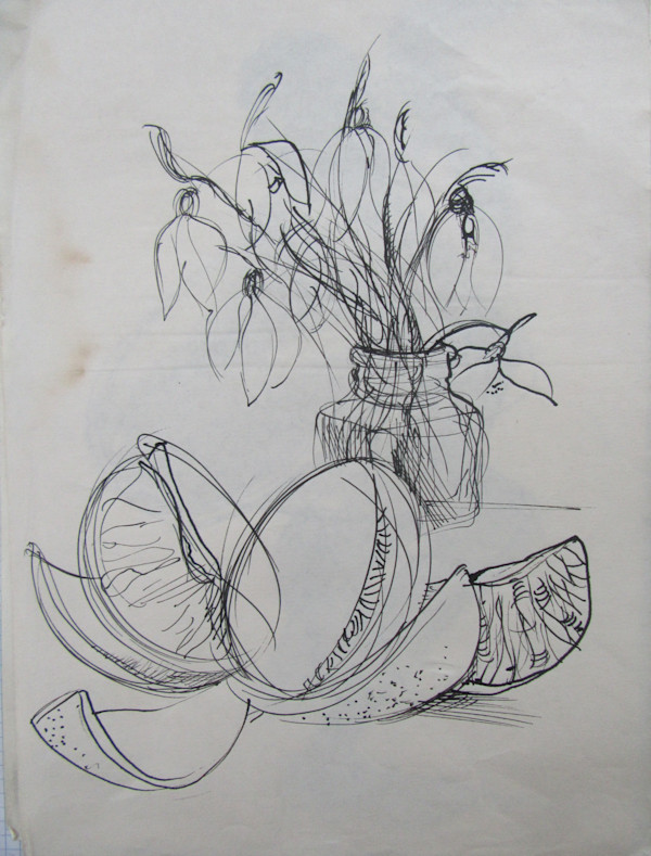 Snowdrops with an orange by Galina Todorova