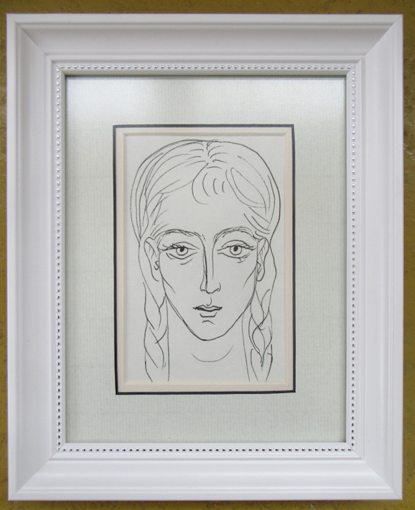 2024 Girl with braids, framed in 2025 by Galina Todorova