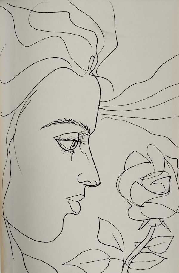 Girl with a rose by Galina Todorova