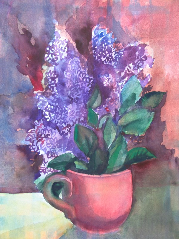 Still Life with lilac in a cup