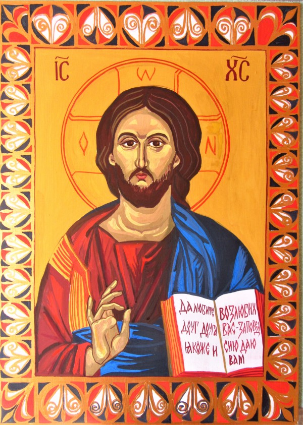 Jesus Christ Pantocrator by Konstantin Shushkov and Galina Todorova by Galina Todorova