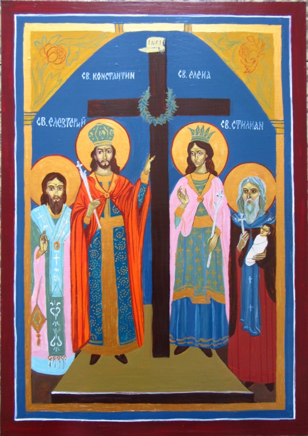 St Constantin and Elena with St Stilian and St Elevteriy by Galina Todorova