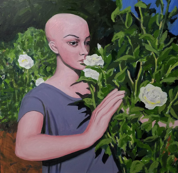 Sylvia at the Rose Garden by Laurie Waite-Fellner
