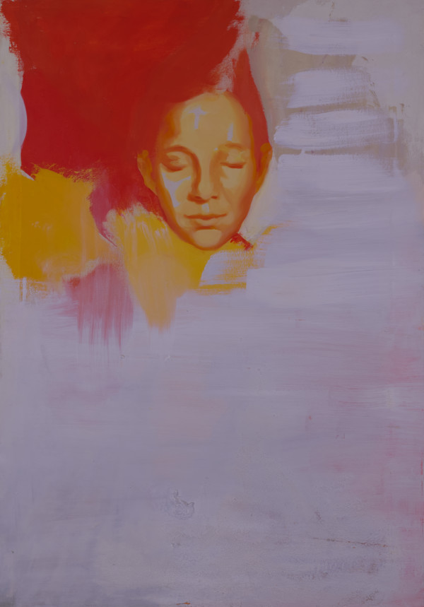 Face in orange by samantha salvat