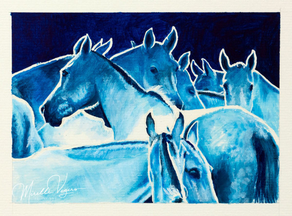Blue herd by Mirelle Vegers