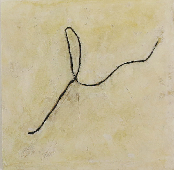 Black raffia on panel by Janine Brown