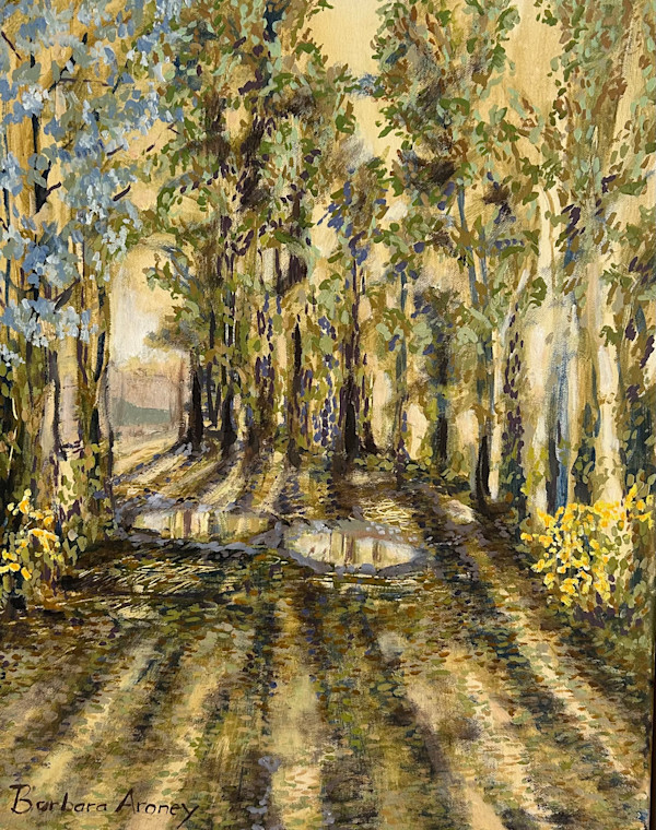 Shoalhaven River Path, Acrylic and oil on canvas, 51x41cm framed by Barbara Aroney