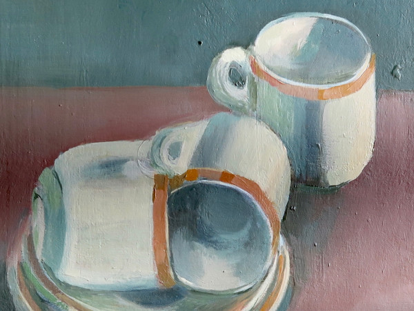 Green and Brown (Cups) by Barbara Aroney
