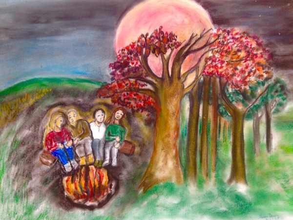 Camp Fire Under the Blood Moon by Susan Daily