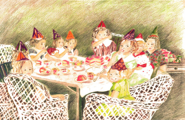 "Little Girls Holding Court"  by Candace Hardy