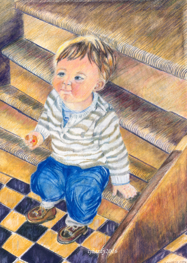 "Boy with a Cookie" by Candace Hardy