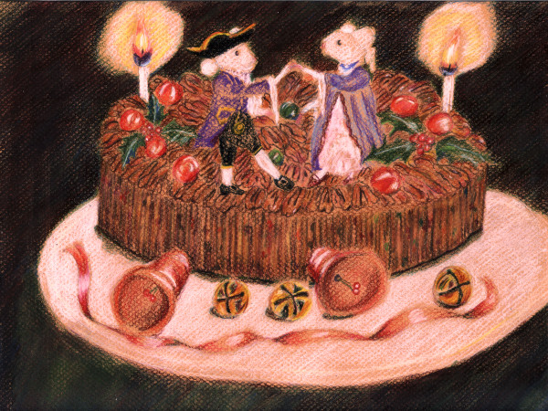 "Mice Dancing on a Fruitcake" by Candace Hardy