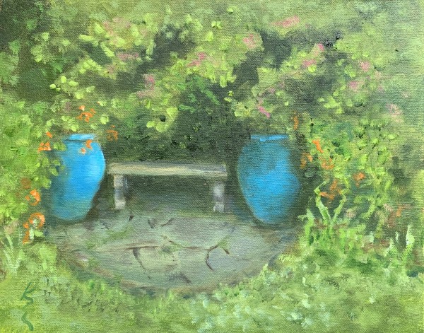 Blue Pots by Kate Emery