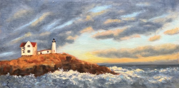Nubble Light House at Sunset by Kate Emery