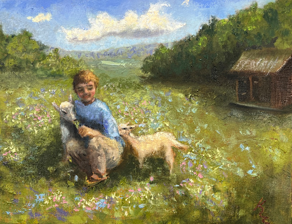 Feeding Goats by Kate Emery