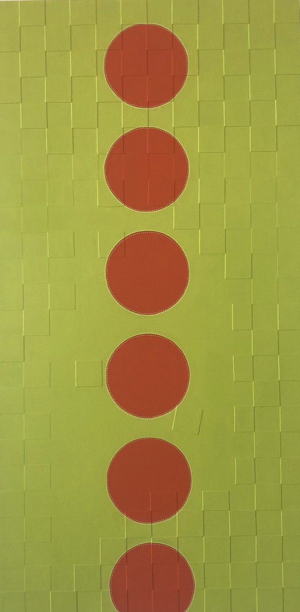 Dots 28, Lime + Orange