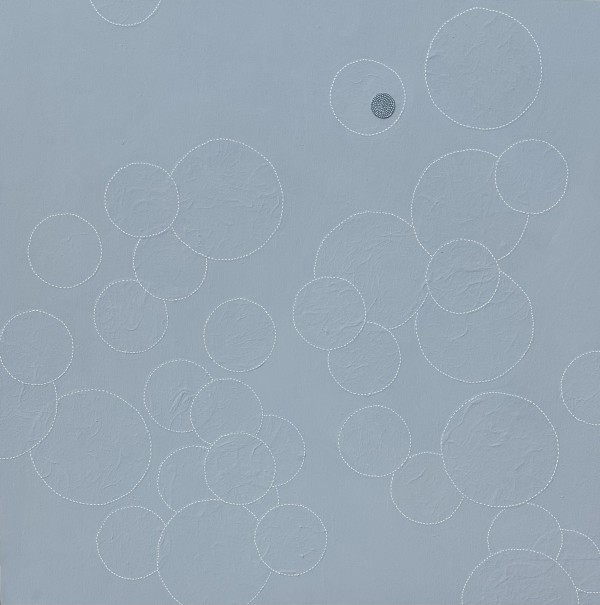 Dots 68, Pale Blue + Texture by Suzanne Gibbs