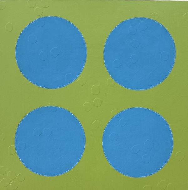 Dots 78, Key Lime + Sky by Suzanne Gibbs