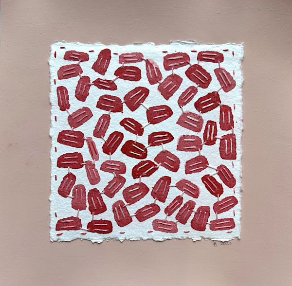 Stitch & So #1 Red Nail Map by Suzanne Gibbs
