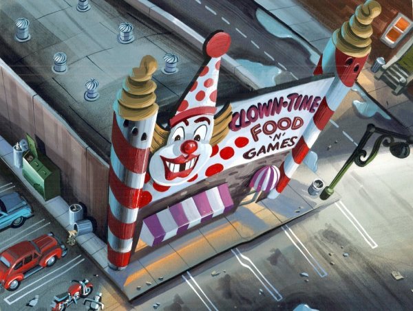 TMNT - Background Concept - Clown-Time Food and Games