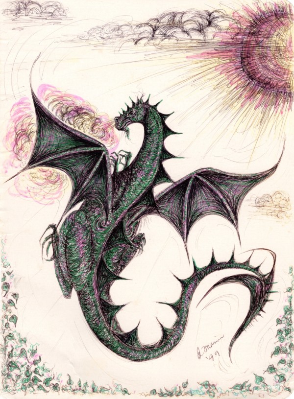 Dragon Doodle by Donna Maine
