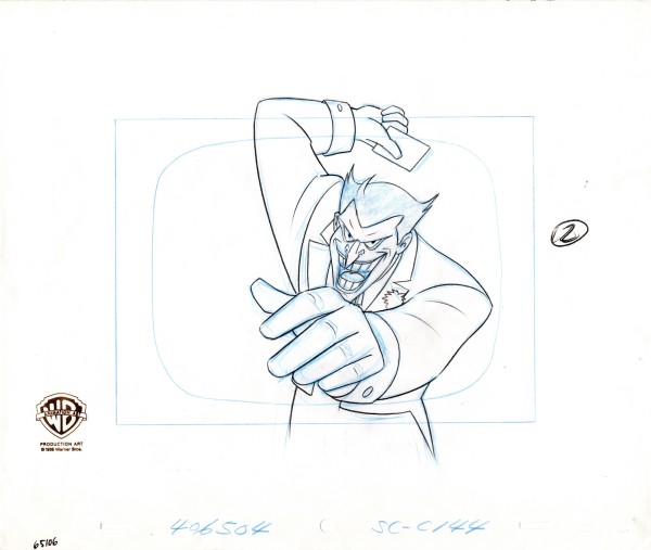 Batman: The Animated Series - Layout Drawings - Joker Throws a Card