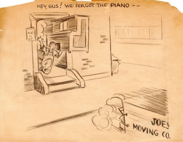 Joe's Moving Co. - Preliminary Drawing by Michael Senich