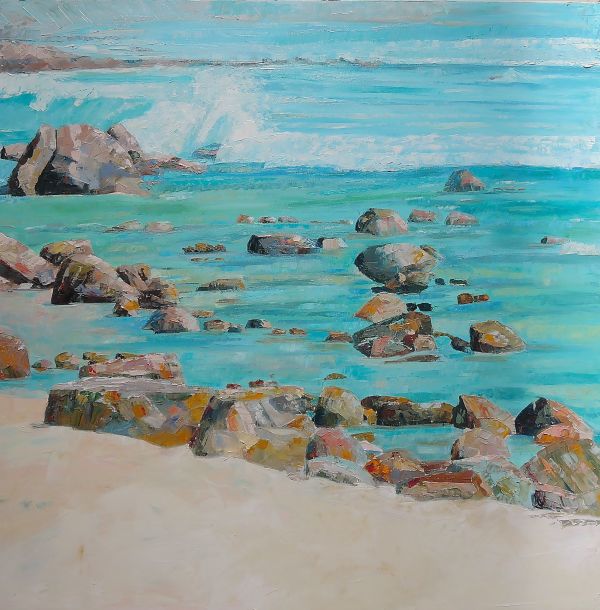 Rocky Seascape by Elizabeth Whiteman