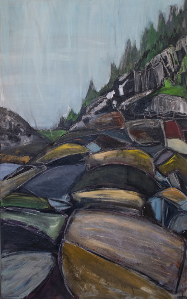 Cliffs of Monhegan by Justine Lasdin