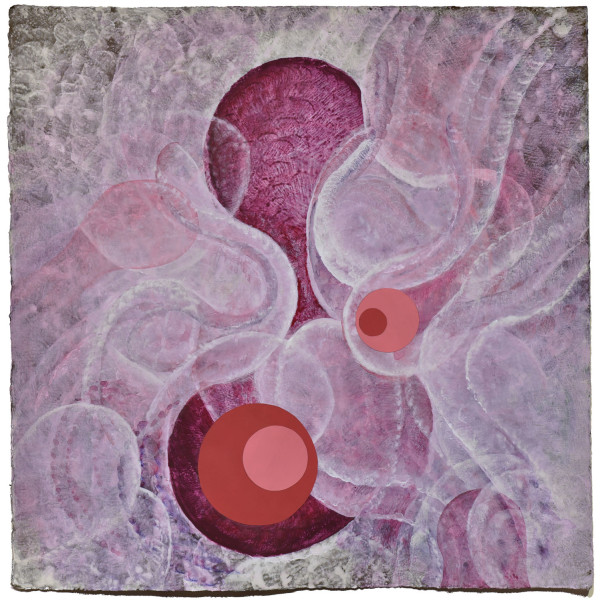 Ground Figure #40, Dark Crimson Dumbbell, Emergent by Linda Price-Sneddon