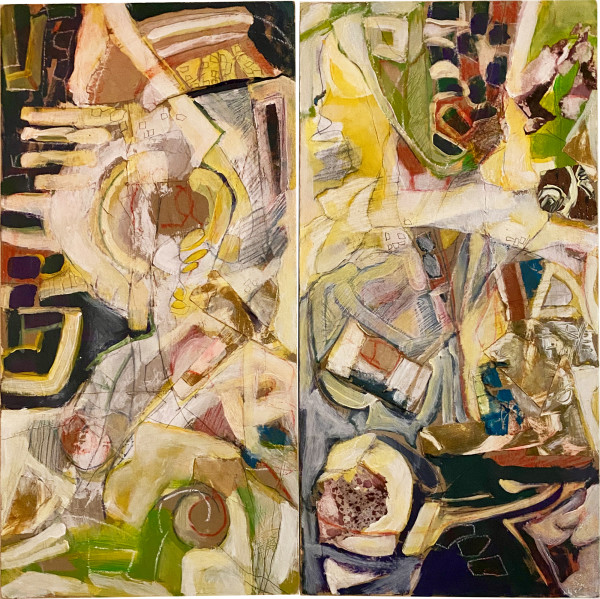 In the Game of Time and Space - diptych