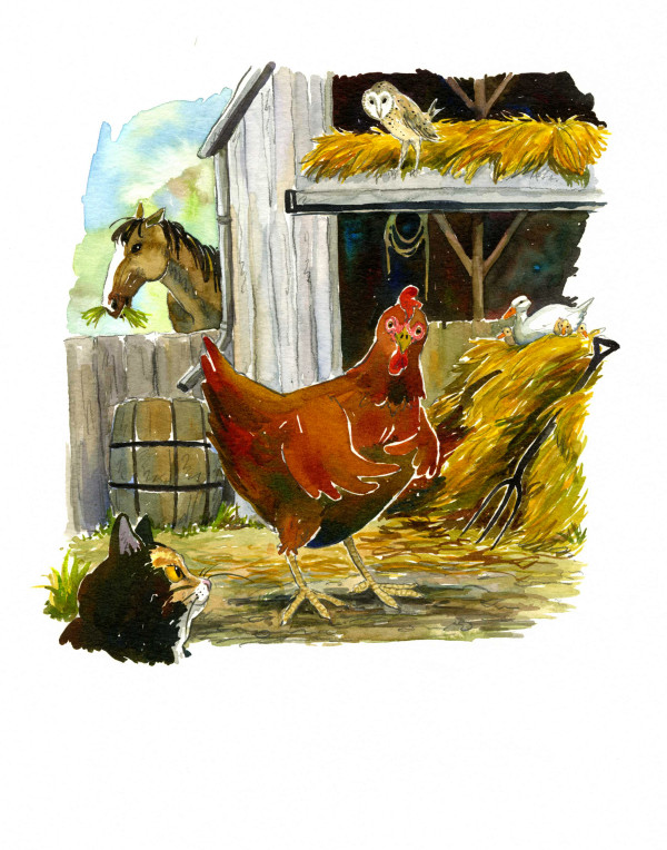The Little Red Hen: there was a little red hen