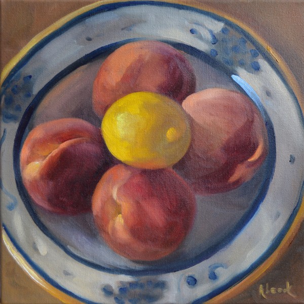 Peaches and lemon by Rosemarie Adcock