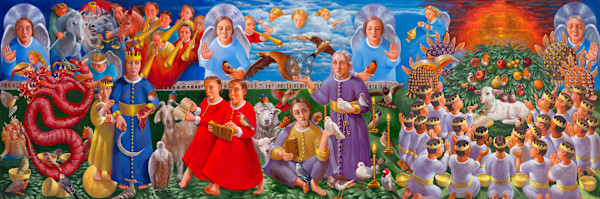 The Revelation of St John-tryptic by Rosemarie Adcock