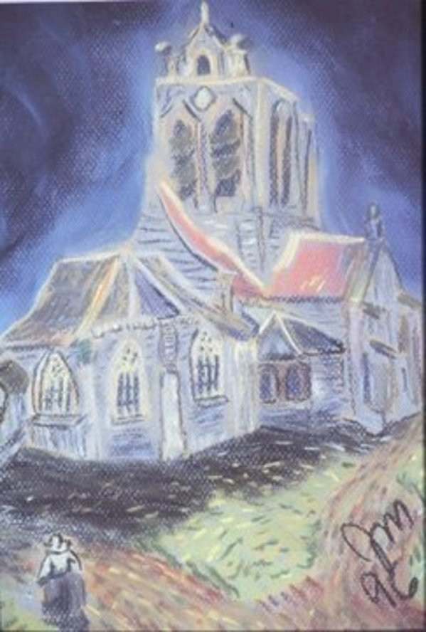 The church at Auver (after VanGogh) by john macarthur
