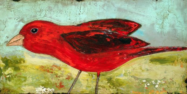 Red Tanager by Anne Hempel