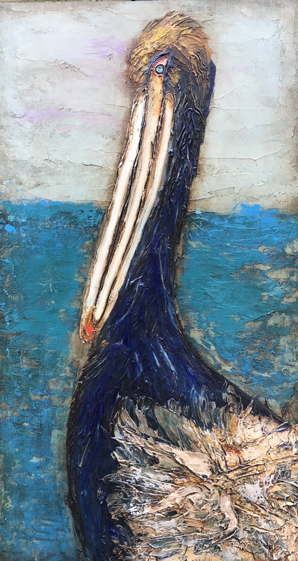 Pelican cobalt by Anne Hempel