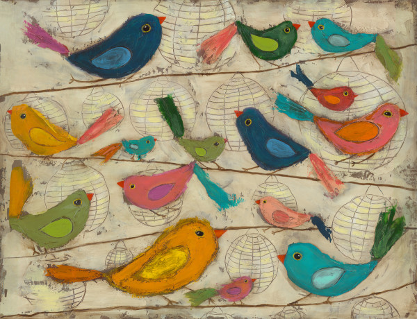 Fiesta Birds with Paper Lanterns by Anne Hempel