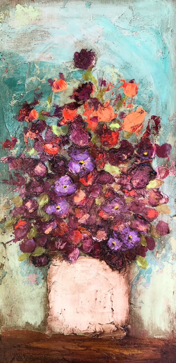 Wild Purple in Vintage Vase by Anne Hempel