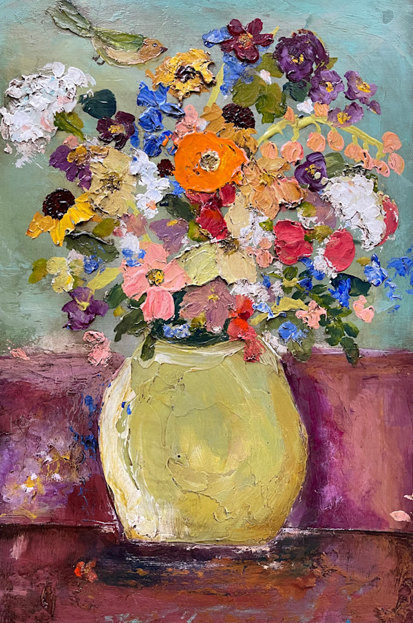 Green Bird's Floral  Discovery by Anne Hempel