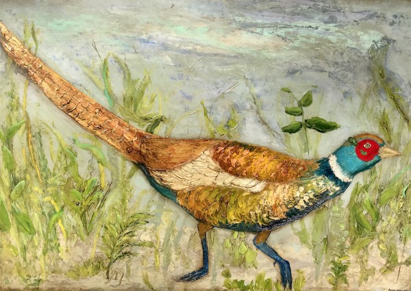 Pheasant on a Stroll by Anne Hempel