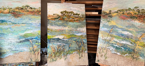 Ocean Triptych by Anne Hempel