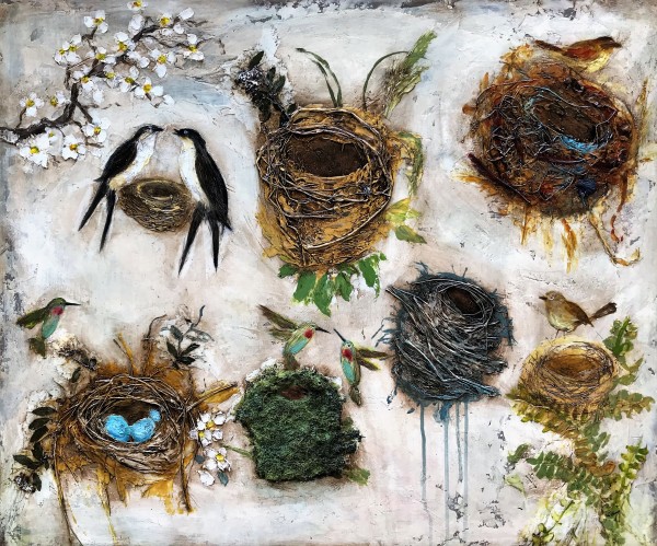 Nests, Birds, Feathers and Fern by Anne Hempel