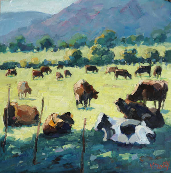 Cows and Pasture by Malcolm Dewey